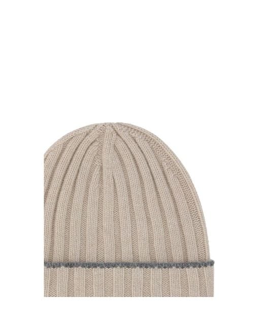 Brunello Cucinelli Natural Cashmere Beanie Accessory for men