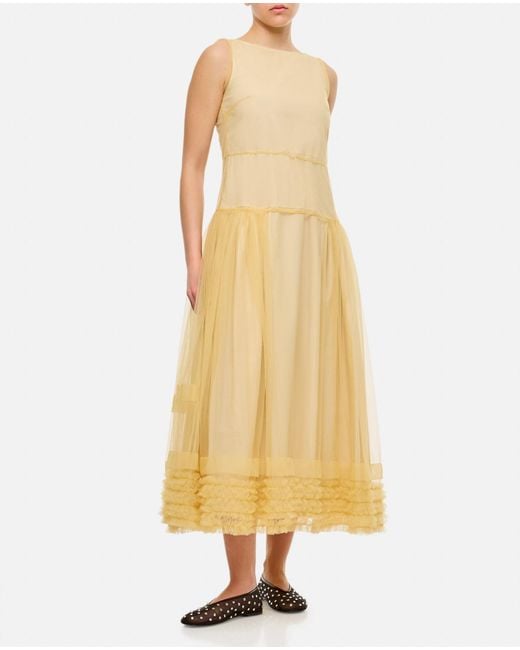 Molly Goddard Yellow Nova Midi Dress