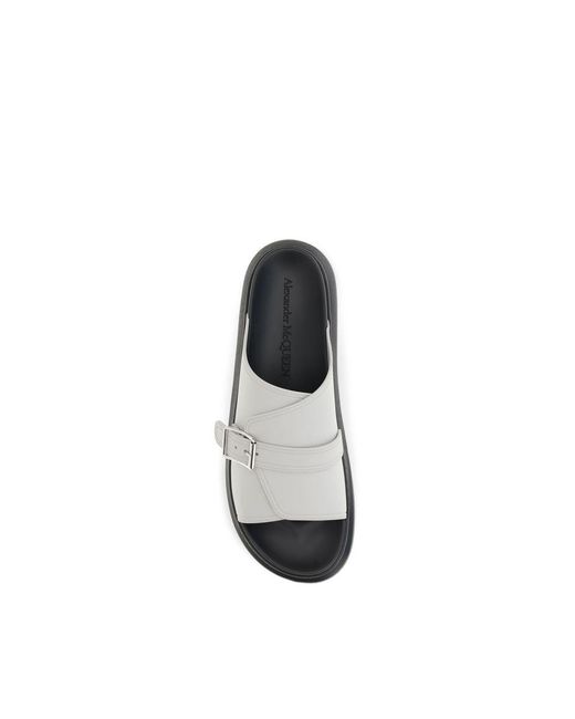McQueen Gray Polyurethane Sandals for men