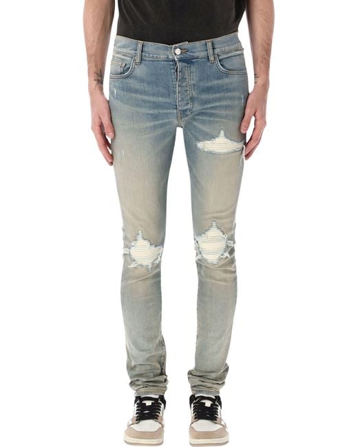 Amiri Blue Mx1 Ultrasuede Jeans Cotton for men
