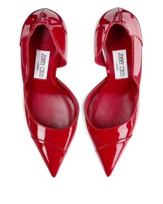Jimmy Choo Red Brigitte Patent Leather Pumps