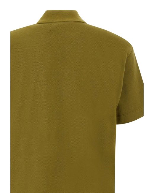 Maison Kitsuné Green Cotton Piquet Polo Shirt for men