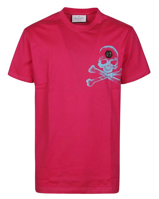Philipp Plein Red Gothic Plein T-Shirt for men