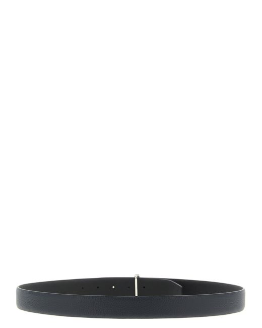 Tom Ford Black Hammered Reversible Belt for men