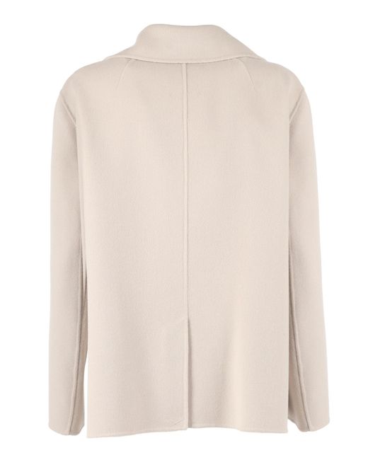 Max Mara Natural Jacket Virgin Wool Lining Silk