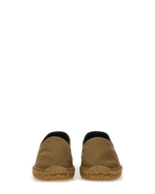 Saint Laurent Green Cotton Gabardine Espadrille Shoe for men