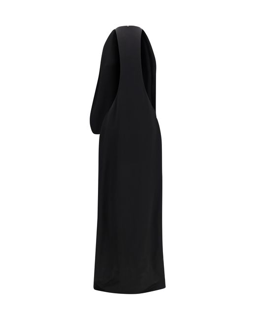 Max Mara Black Long Dolmen Dress Viscose
