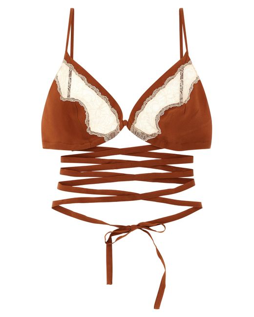 Jejia Brown Anna Bra Silk Intimo