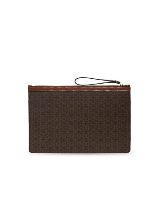 Bally Brown Large Clutch Handbag With Iconic Logo for men