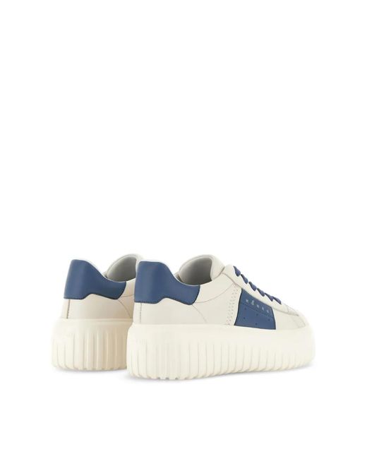 Hogan Blue H-Stripes Logo Sneakers