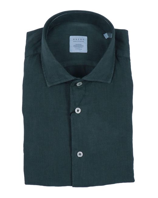 Xacus Blue Shirt Linen for men