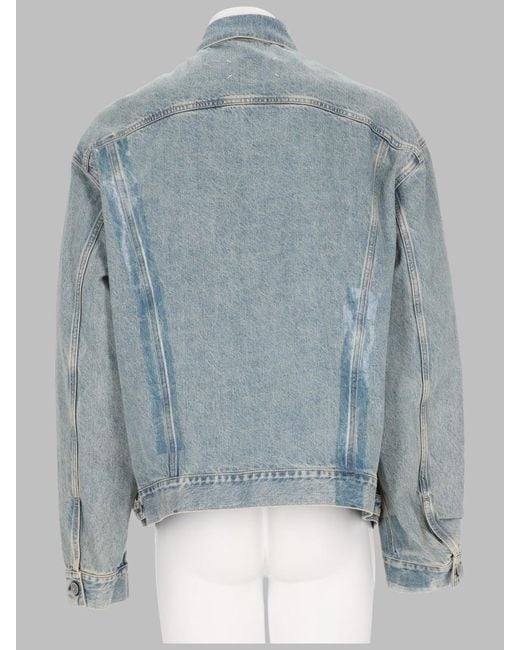 Maison Margiela Blue Taped Jacket Cotton Shirt for men