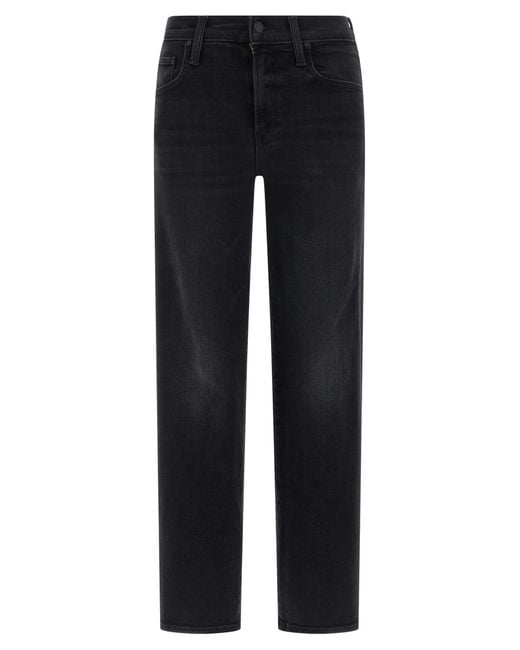 Mother Black 'The Mid Rise Rambler Zip Flood' Jeans