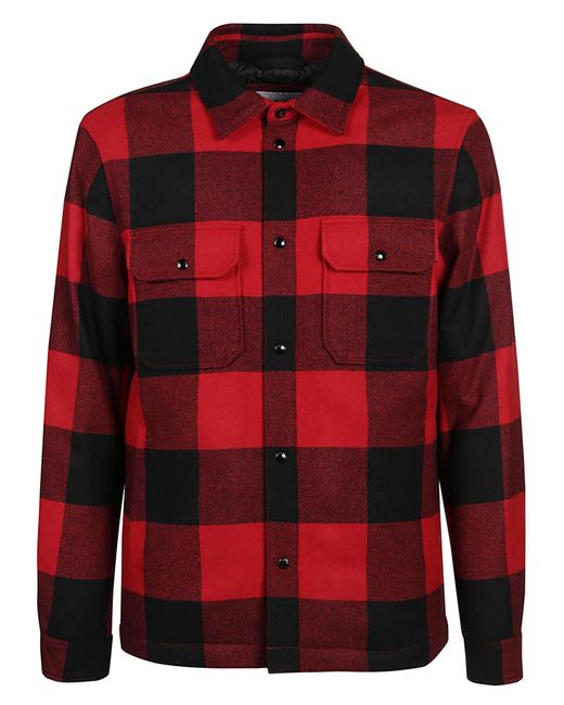 Woolrich Alaskan Wool Overshirt in Red for Men - Save 27% | Lyst