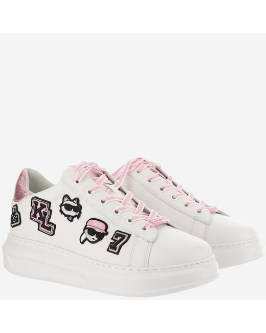 Karl Lagerfeld White Leather Sneaker K/Ikonik