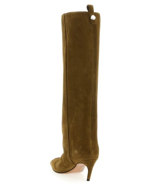 The Attico Green 'Lea' Boots