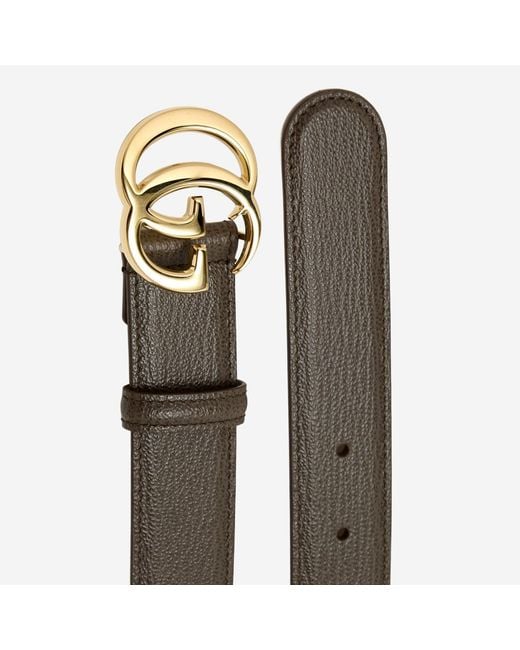 Gucci Metallic Belt Gg Marmont Hammered Calfskin