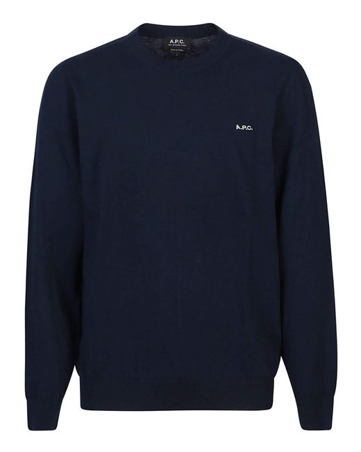 A.P.C. Blue Mayeul Sweater for men