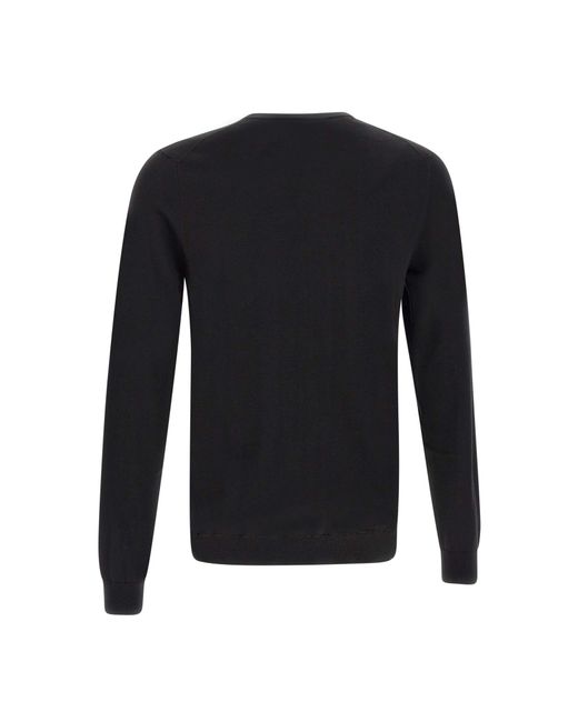 Sun 68 Black Solid Cotton Sweater for men