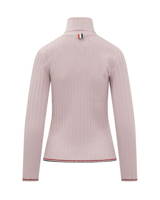 Thom Browne Pink Turtleneck Sweater