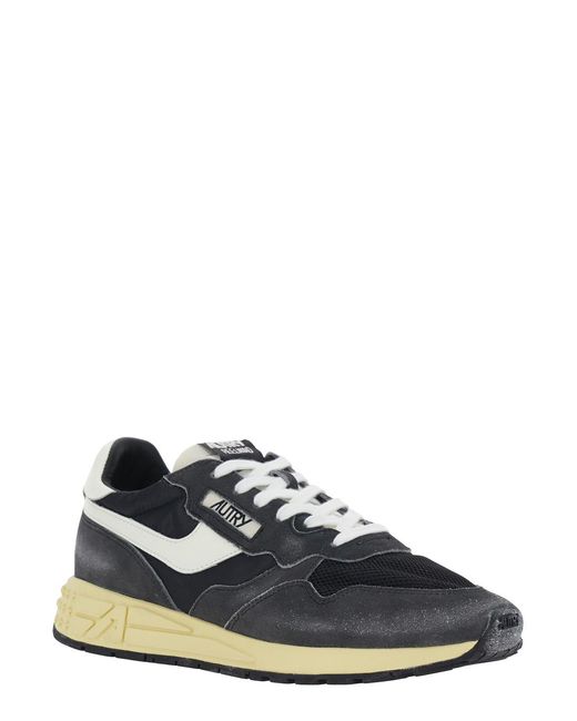 Autry Blue Low Top Sneakers Reelwind Nylon Trainers for men