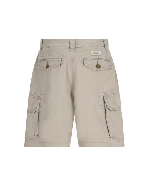 Polo Ralph Lauren White Cargo Shorts for men