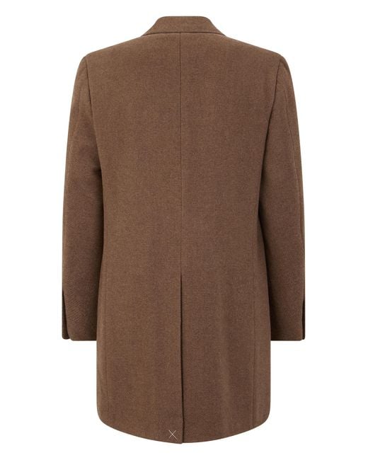 Canali Brown Long Wool Coat for men
