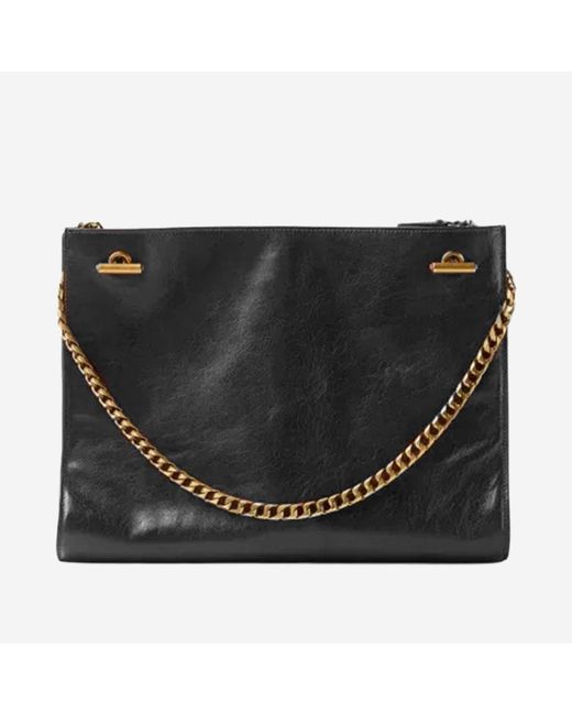 Versace Black Leather Shoulder Bag Cabine