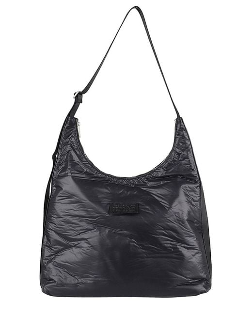 【最安値】MM6 Maison Martin Margiela 黒レザーバッグ MM6 by Maison Martin Margiela Leather Travel Bag in Black | Lyst