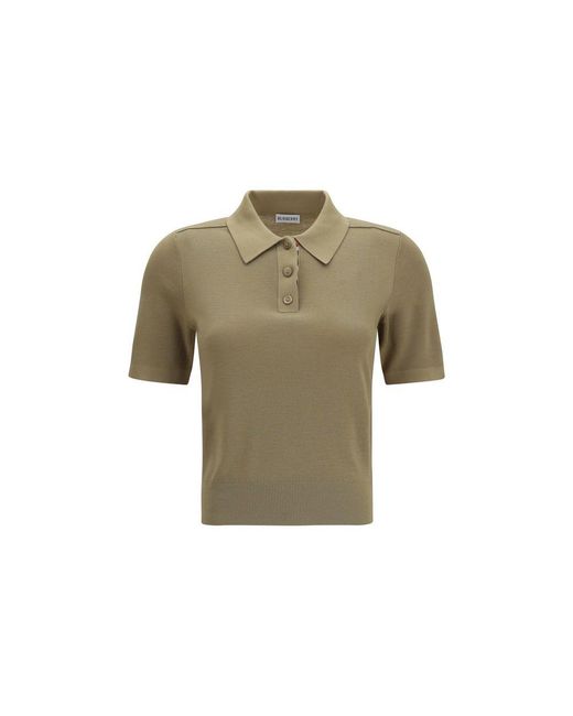 Burberry Green Bicolor Wool Oves Aries Polo Shirt