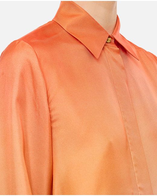 Zimmermann Orange Tranquillity Scarf Shirt