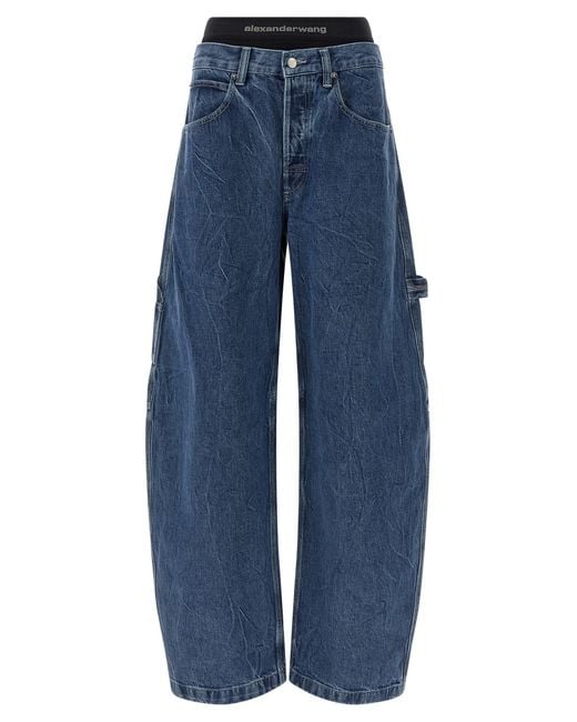 Alexander Wang Blue Boxer Insert Jeans