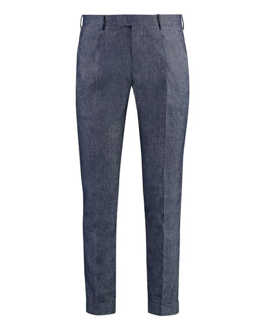 PT01 Blue Slim Fit Chino Trousers for men