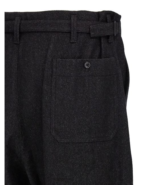 Lemaire Black 'Carrot' Pants for men