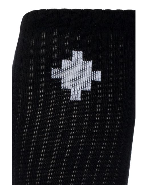 Marcelo Burlon Black Socks With Logo for men