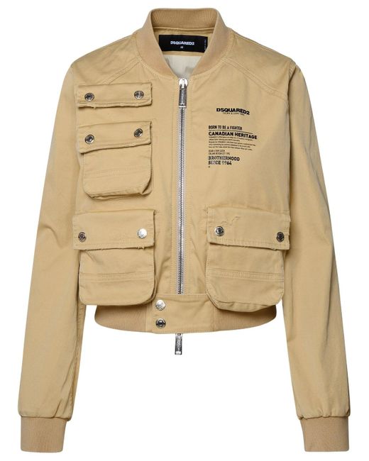 DSquared² Natural Cotton Bomber Jacket
