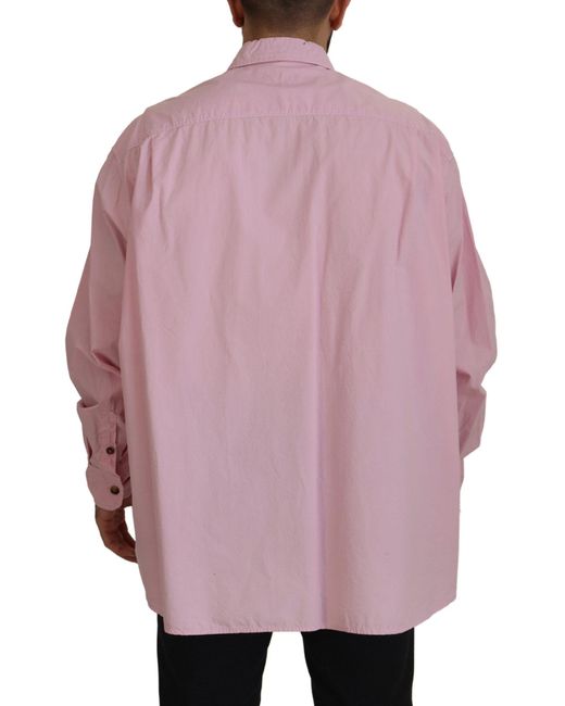 Dolce & Gabbana Purple Casual Button Down Long Sleeves Shirt Cotton for men