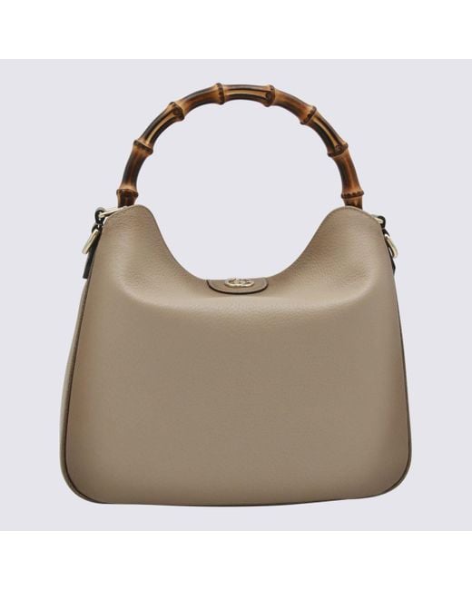 Gucci Brown Leather Diana Medium Top Handle Bag