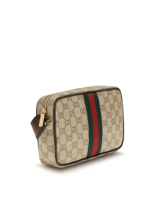 Gucci Multicolor Gg Shoulder Bag With Web Stripe Cotton; Linen; Polyurethane for men