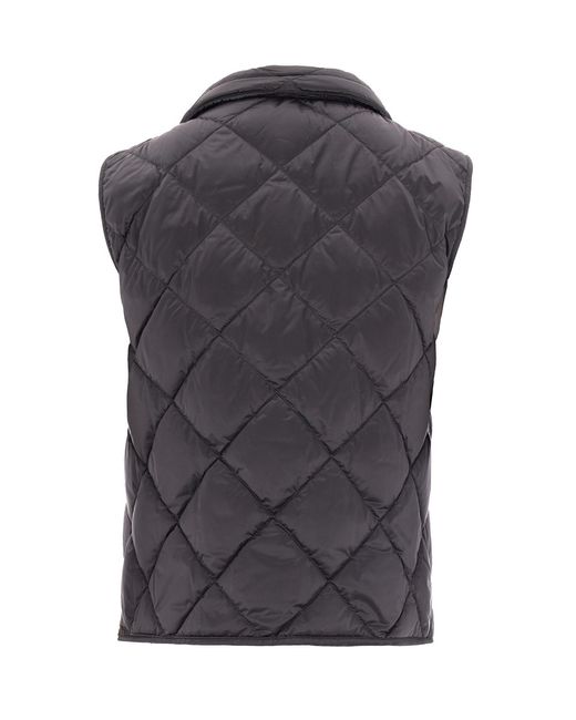 Max Mara Black Quilted Gilet Polyamide Waistcoats & Gilets