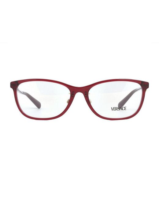 Versace Brown Eyeglasses Round Full Rim, Transparent Frame And Clear Demo Lenses Lens Ve3297D388
