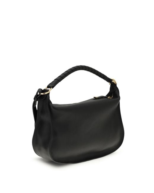 Chloé Black Marcie Small Shoulder Bag Calf Leather Bos Taurus