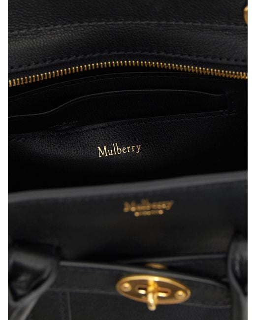 Mulberry Black 'Micro Zipped Bayswater' Handbag