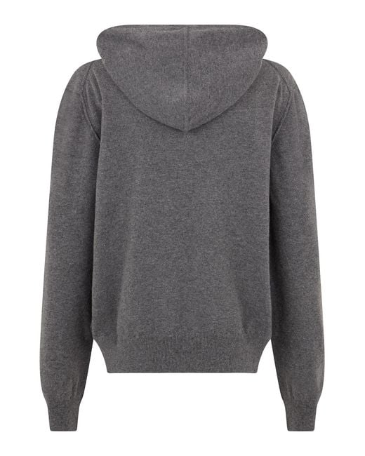 Maison Margiela Gray Hooded Sweater Wool-Cashmere for men