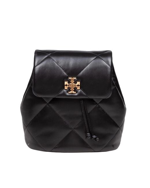 Tory Burch Black Kira Diamond Leather Mini Backpack