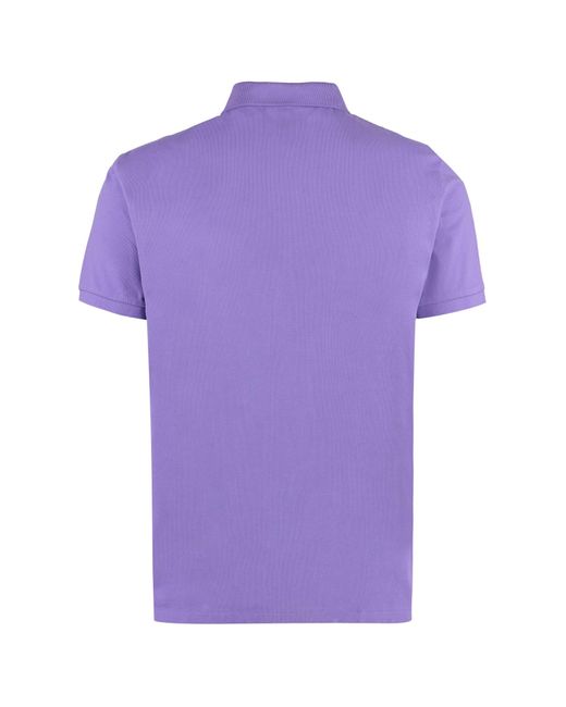 Ralph Lauren Purple Cotton Piqué Polo Shirt for men