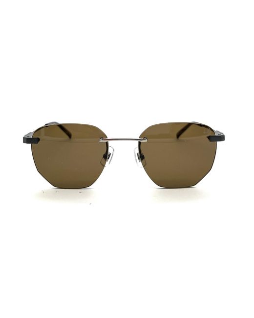 Dunhill Brown Geometric-Frame Sunglasses
