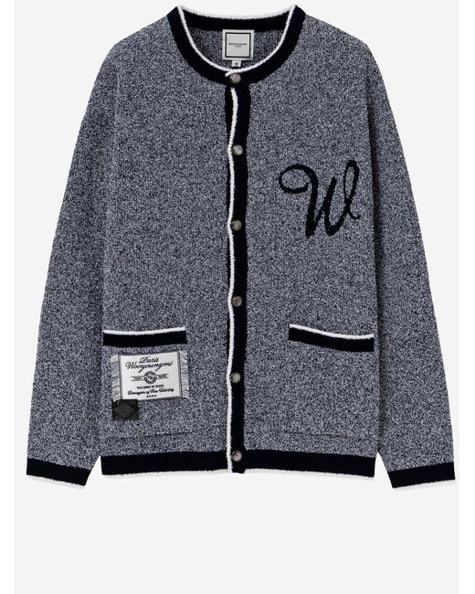 Wooyoungmi Black Cardigan Cotton-Blend for men