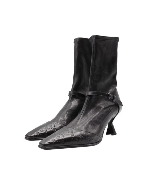 MARINE SERRE Black Ankle Boots Shoes