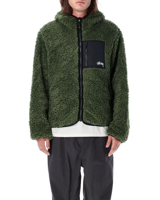 Stussy Green Sherpa Jacket for men